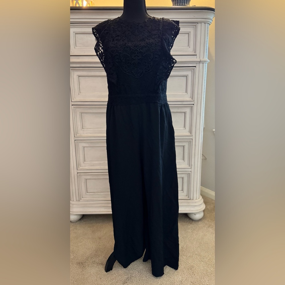 Xhilaration Black Lace Jumpsuit